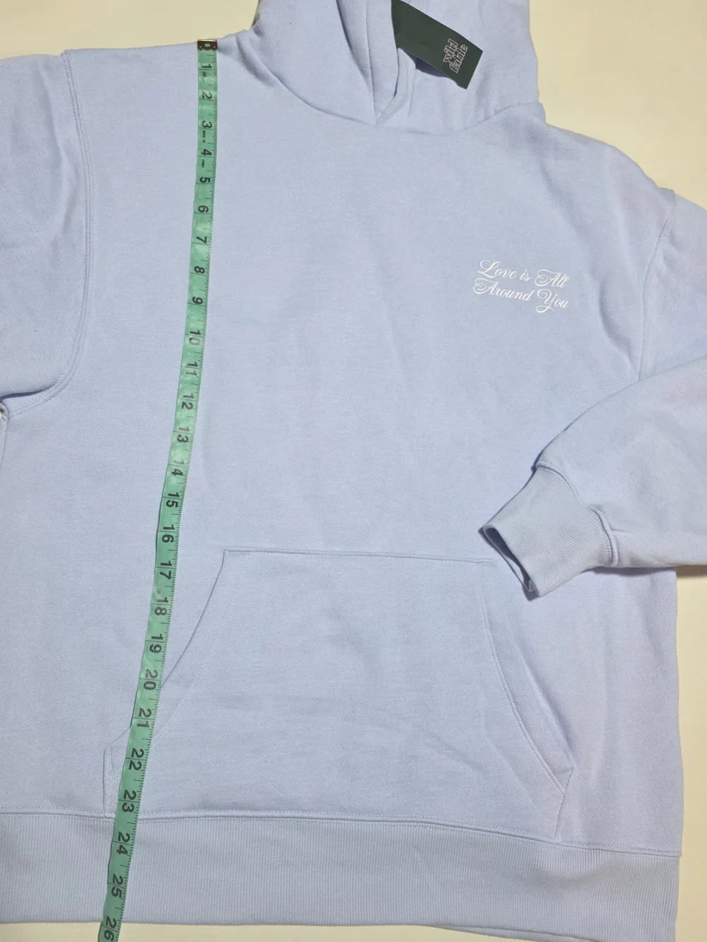 Wild Fable Women's Oversize Sweatshirt Hoodie, Size XS - Light Aqua Blue. - Picture 3 of 7